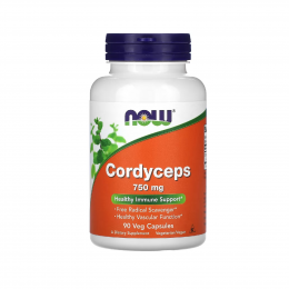 NOW Foods Cordyceps 750mg, Witaminy - MonsterKing